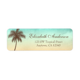 Etiqueta Árvore Tropical Palm Beach Personalizada