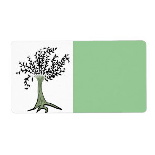 Etiqueta Árvore verde
