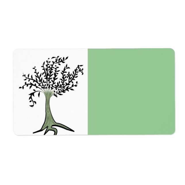 Etiqueta Árvore verde (Frente)