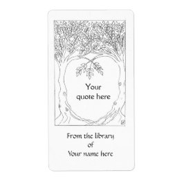 Etiqueta Árvores Crescendo Juntas Placas De Livros