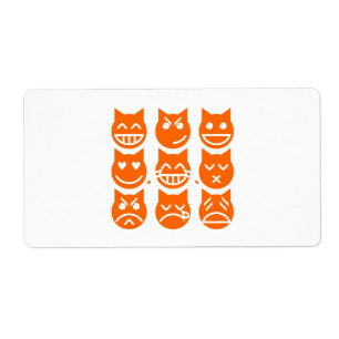Etiqueta As 9 Vidas do Gato Emoji