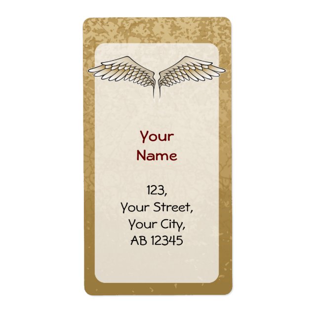 Etiqueta Asas bege (Frente)