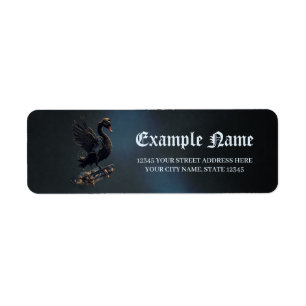 Etiqueta Asas de liberdade o cisne negro no skate.