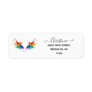 Etiqueta Asas Fluffy Rainbow