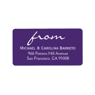 Etiqueta Assinatura Simples - Roxo