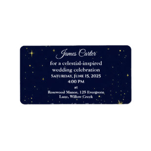 Etiqueta Astrologia e Tema da Noite Estelar Celestial Wed