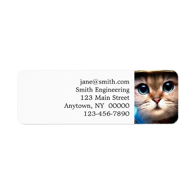 Etiqueta Astronauta Cat (Frente)