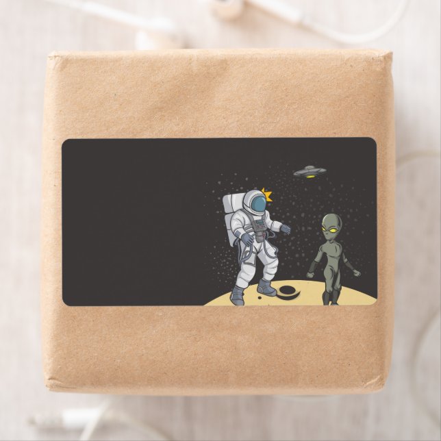 Etiqueta Astronauta e alienígena (Insitu)