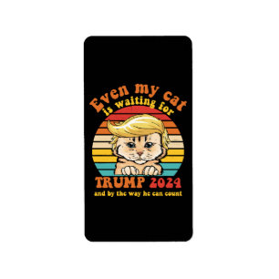 Etiqueta Até O Meu Gato Está À Espera Do Roupa Trump 2024