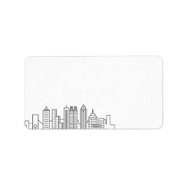 Etiqueta Atlanta Stylized Skyline | Rótulo do Vazio