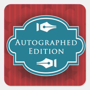 Etiqueta autografada do retângulo da edição