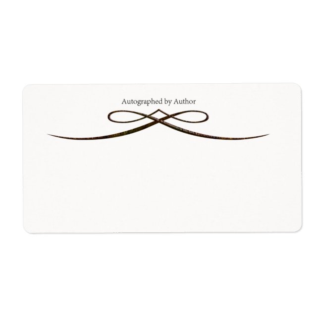 Etiqueta Autografado pelo Autor Bookplate (Frente)