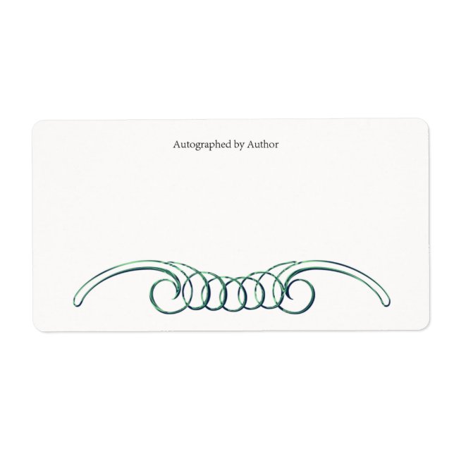 Etiqueta Autografado pelo Autor Bookplate (Frente)