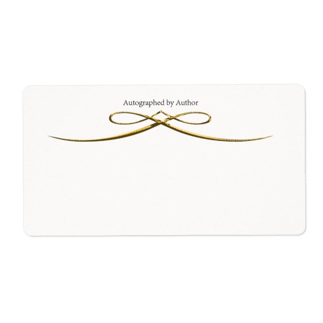 Etiqueta Autografado pelo Autor Bookplate (Frente)