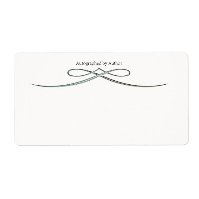 Etiqueta Autografado pelo Autor Bookplate (Frente)