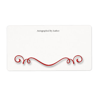 Etiqueta Autografado pelo Autor Bookplate