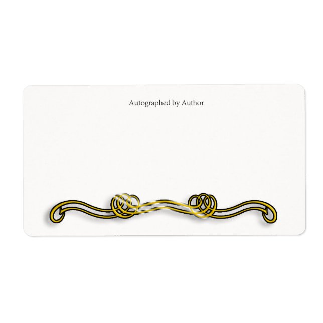 Etiqueta Autografado pelo Autor Bookplate (Frente)