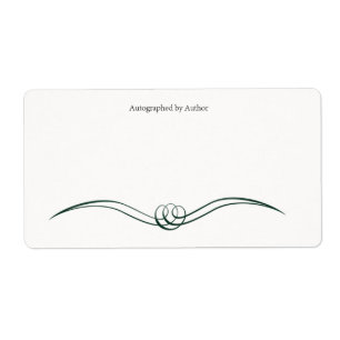 Etiqueta Autografado pelo Bookplate do autor