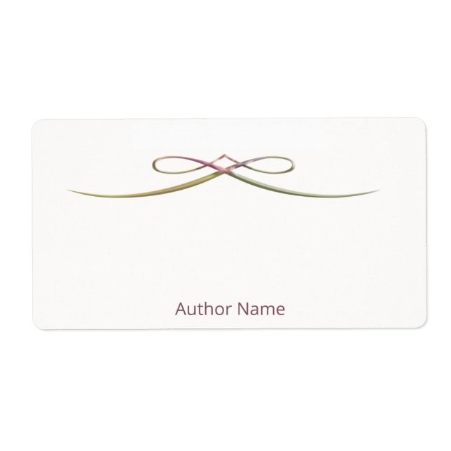 Etiqueta Autografado Personalizado por Placa de Autor (Frente)