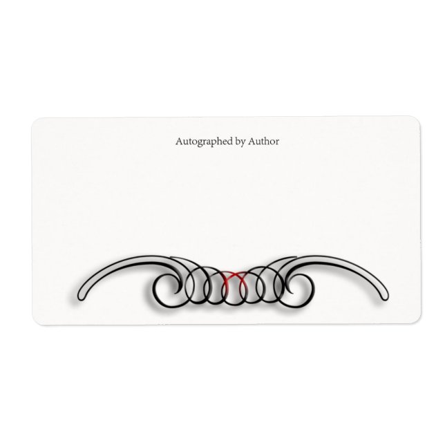 Etiqueta Autografado por Autor Bookplate (Frente)