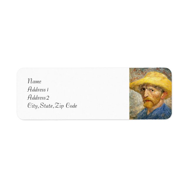 Etiqueta Autorretrato de Van Gogh (Frente)