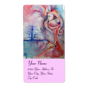 Etiqueta AVALON, vermelho-rosa