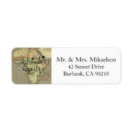 Etiqueta Aventura aguarda o velho mapa mundial