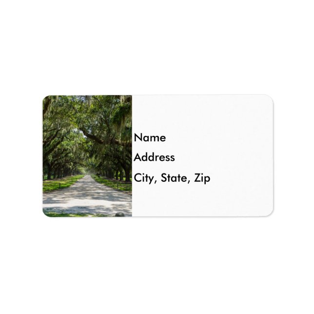 Etiqueta Avenue Of Oaks (Frente)