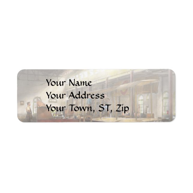 Etiqueta Avião - Na Fábrica de Aviões 1918 (Frente)