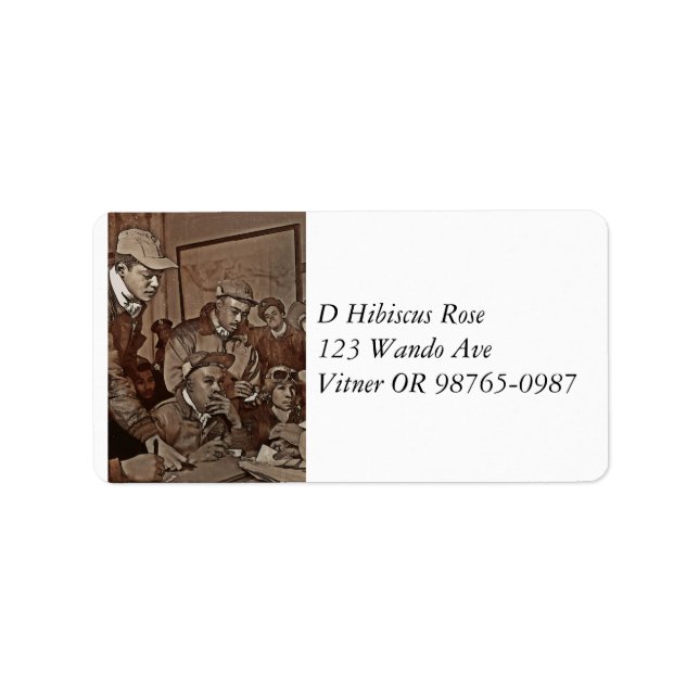 Etiqueta Aviões Recebem Suas Ordens (Frente)