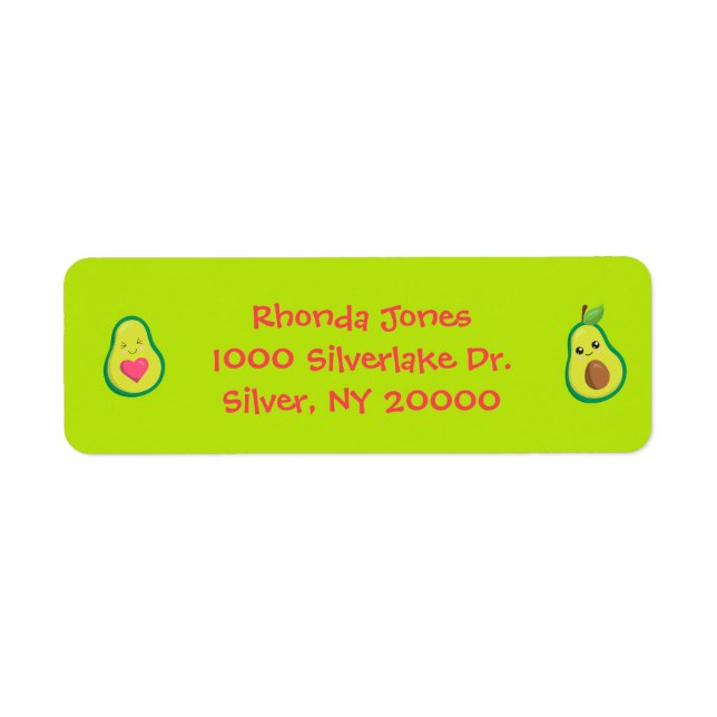 Etiqueta Avocado Cudles Rosa e Verde (Frente)