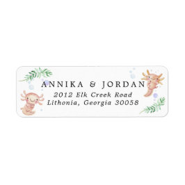 Etiqueta Axolotl Cáudia | Rótulo de Endereço de Devolução