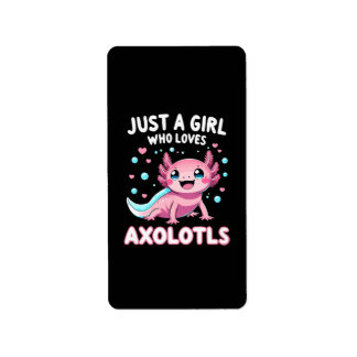 Etiqueta Axolotl Kawaii Apenas Uma Garota Que Ama Axolotls
