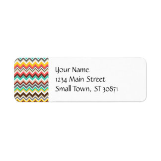 Etiqueta Aztec Tribal Chevron ZigZag Stripes Impressão