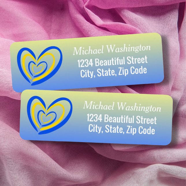 Etiqueta Azul Amarelo Guerra Contra Paz Ucrânia Inspirada (Criador carregado)