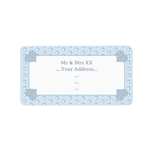 Etiqueta Azul claro-azulado cerâmico (Frente)