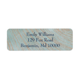 Etiqueta Azul clássico e cobre