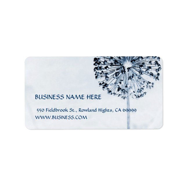 Etiqueta Azul Dandelion (Frente)