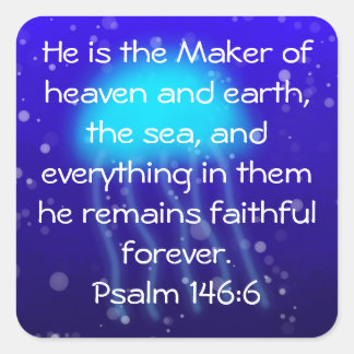 Etiqueta azul das medusa do 146:6 do salmo