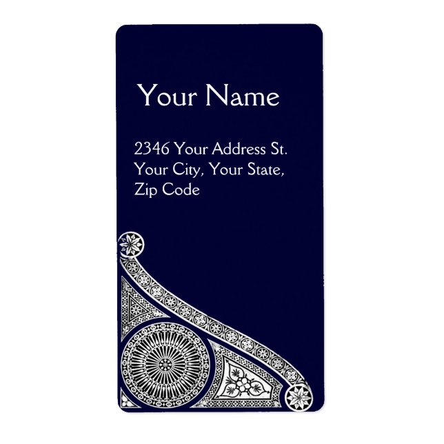 Etiqueta Azul de renascimento (Frente)