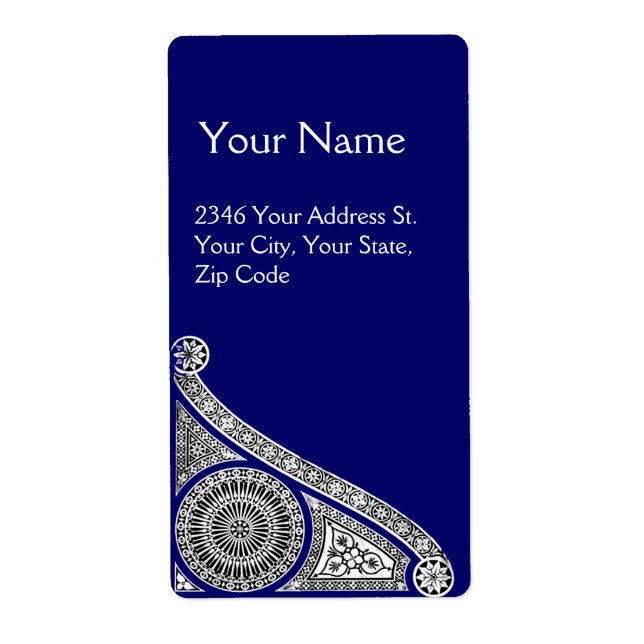 Etiqueta Azul de renascimento (Frente)