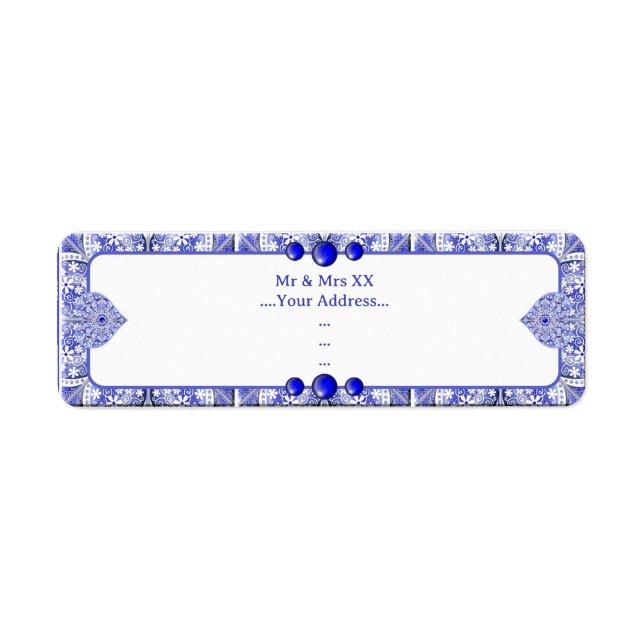 Etiqueta Azul de rendas cerâmicas de Grécia (Frente)