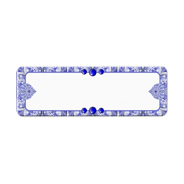 Etiqueta Azul de rendas cerâmicas de Grécia (Frente)