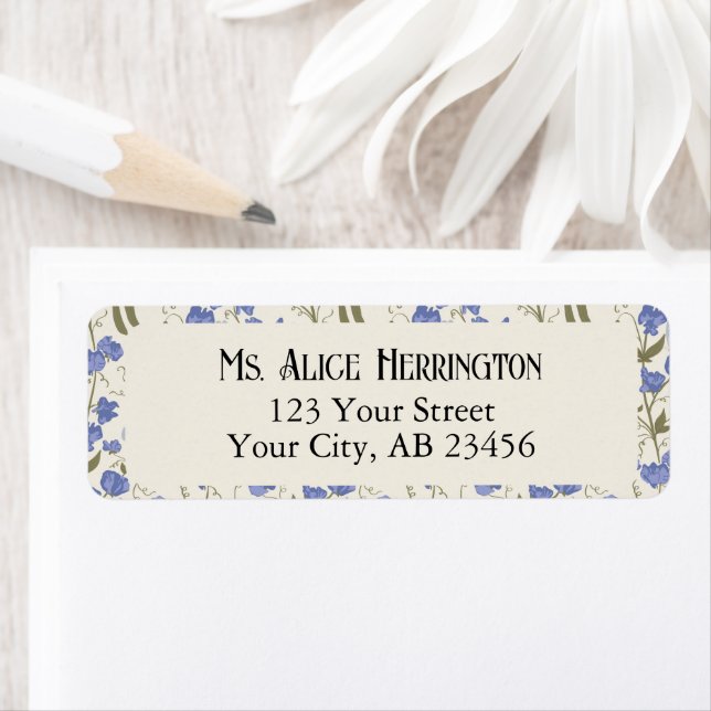 Etiqueta Azul doce de ervilha e creme (Insitu)