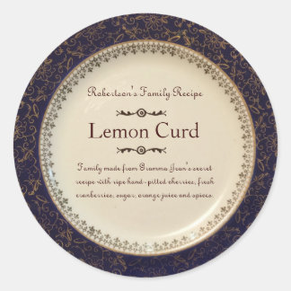 Etiqueta azul & Dourado do Victorian do feriado da