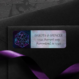 Etiqueta Azul RPG | Fantasy Tabletop Gamer Dice Address
