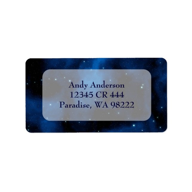 Etiqueta Azul Starry Sky (Frente)