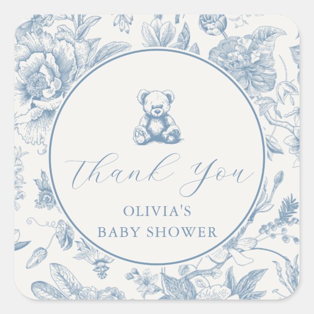 Etiqueta Azul Teddy Bear (Frente)