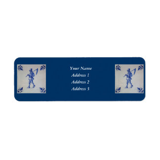 Etiqueta Azulejo Azul Delft - Modelo