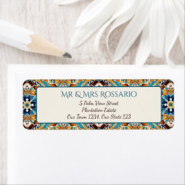 Etiqueta Azulejo Talavera azulejo vintage casamento mexican